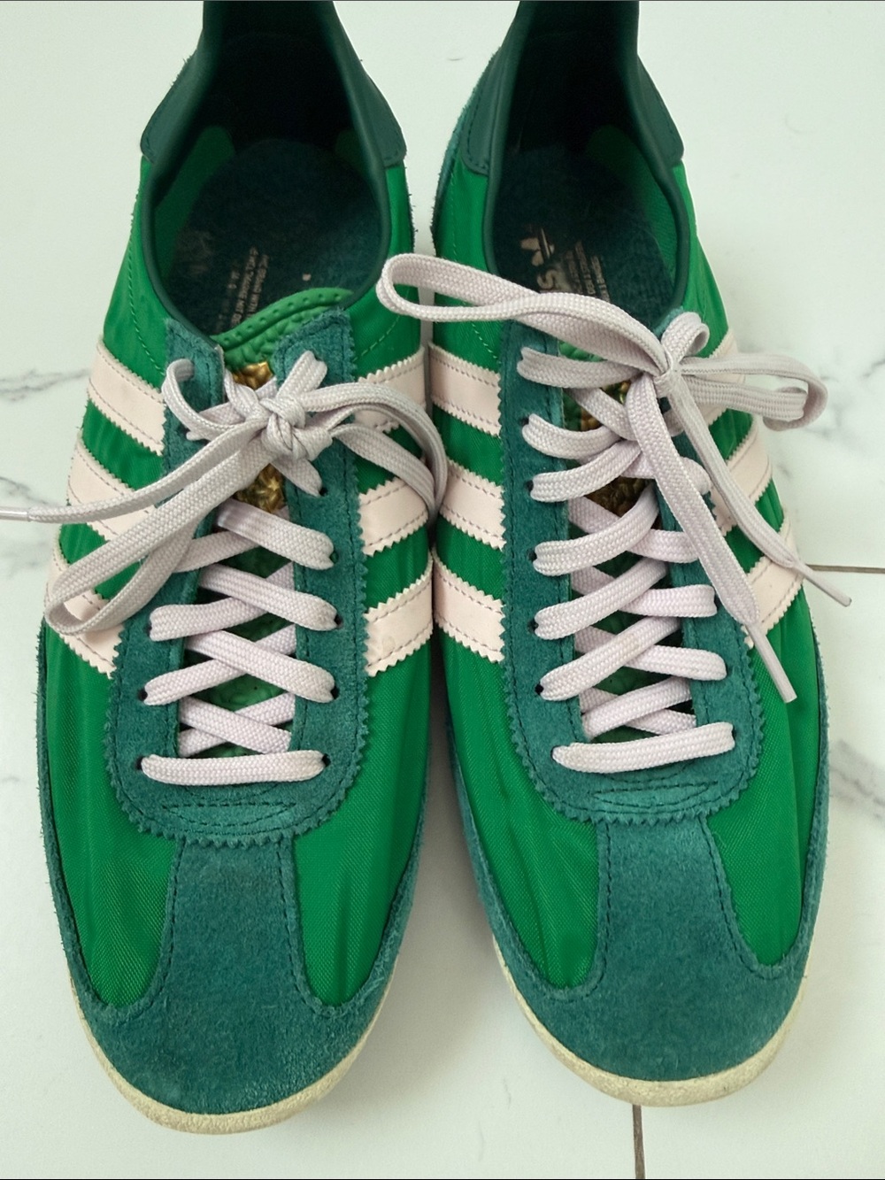 adidas SL72 Green with Light Pink - Picture 2 of 6